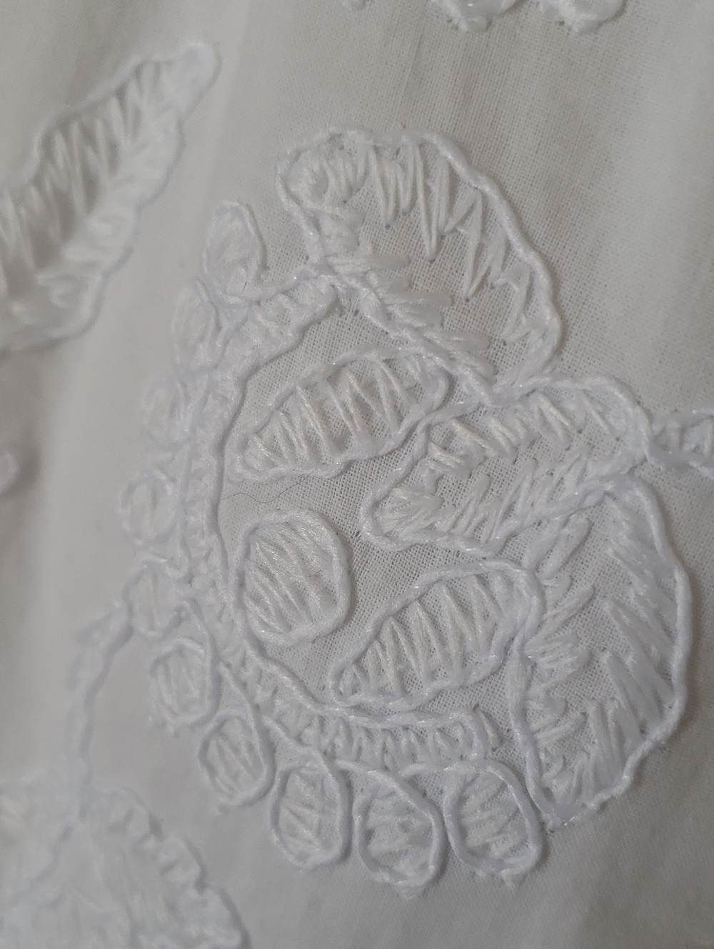 LOFT White Halter Shift Dress • Embroidered Floral Cotton • MP Petite • A-line - Picture 7 of 15